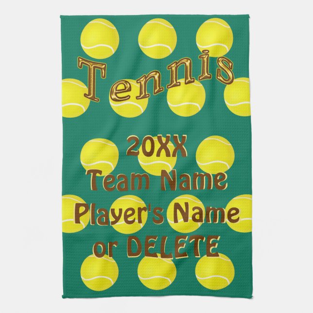 Personalized Tennis Gifts, Custom Tennis Towels (Vertical)
