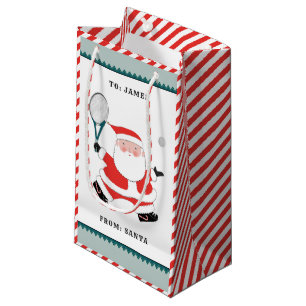 Personalized Tennis Holiday Small Gift Bag