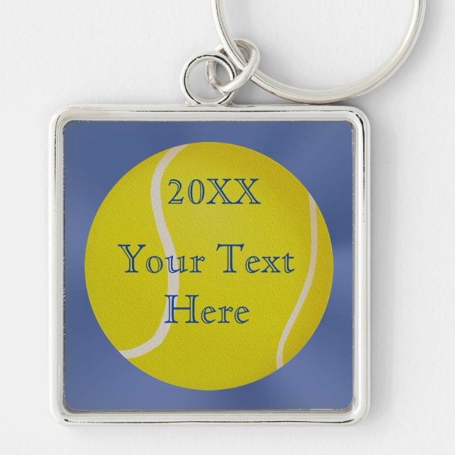 PERSONALIZED Tennis Keychains for Men (Front)