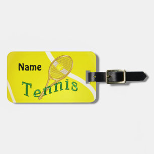 Personalized Tennis Luggage Tags, Tennis Bag Tags