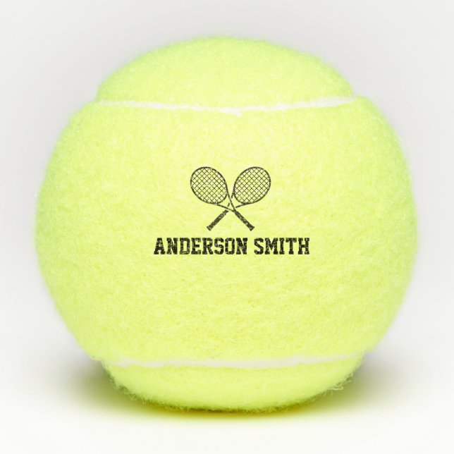 Personalized Tennis Monogram Name  Balls (Front)