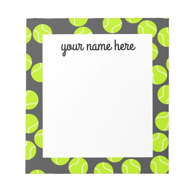 Personalized Tennis Notepad (Front)