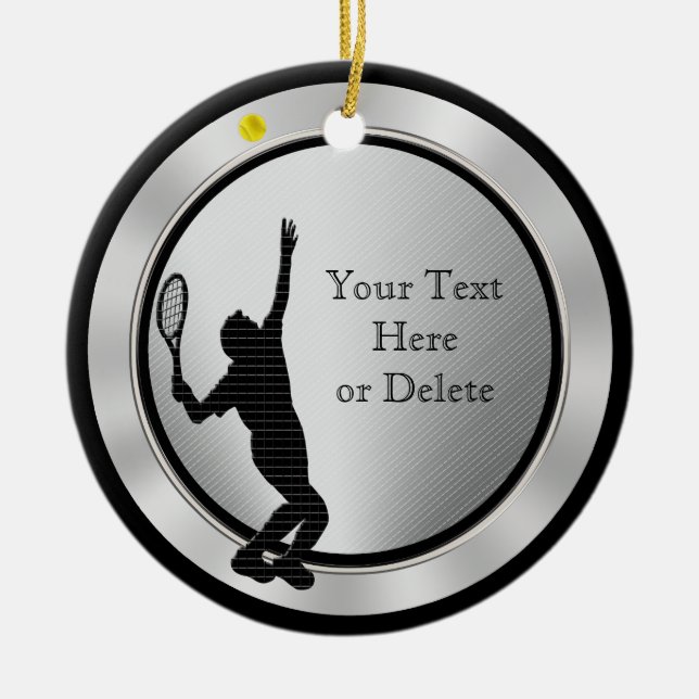 Personalized Tennis Ornaments for Men (Front)