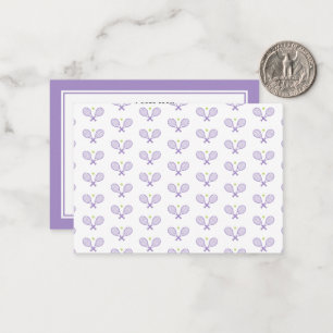 Personalized Tennis Pattern Custom Name Tennis Card