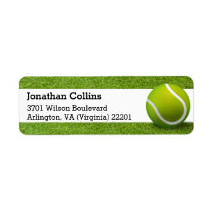 Personalized Tennis Pattern Sport Label