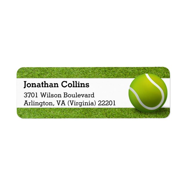 Personalized Tennis Pattern | Sport Label (Front)