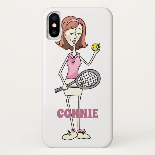 Personalized Tennis Player Case-Mate iPhone Case (Back)