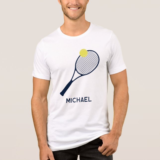 Personalized Tennis Player Club Member Swag Tri-Blend Shirt (Front)