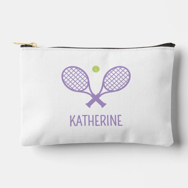 Personalized Tennis Player Custom Name Tennis Accessory Pouch (Front)