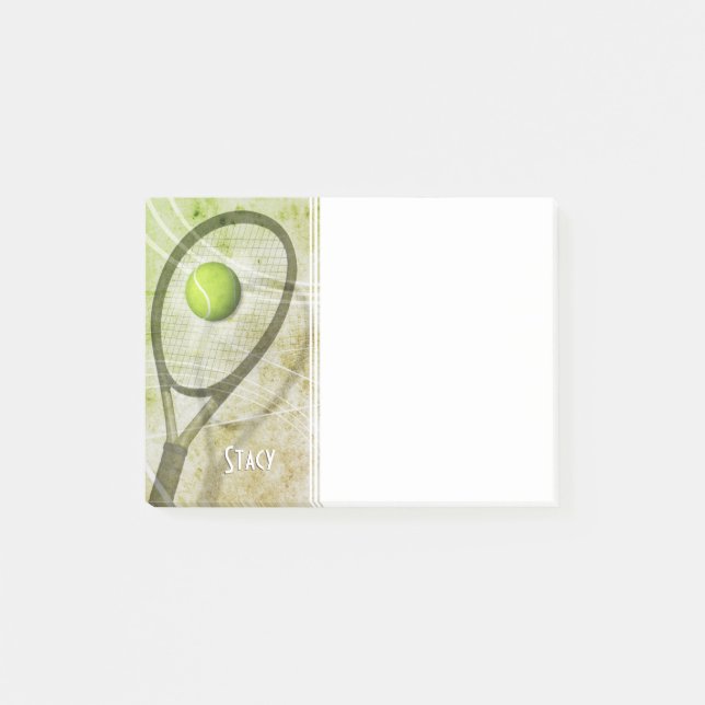 Personalized tennis player fan post-it notes (Front)