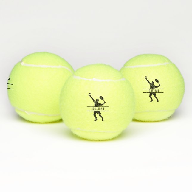 Personalized Tennis Player Name Themed Custom Tennis Balls (Multi)