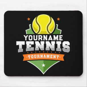 Personalized Tennis Player NAME Varsity Tournament Mouse Pad