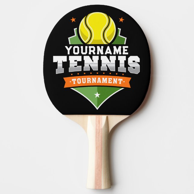 Personalized Tennis Player NAME Varsity Tournament Ping Pong Paddle (Front)