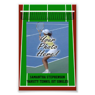 Personalized Tennis Player Photo Border Template