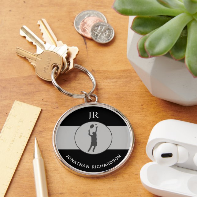 Personalized Tennis Player Tennis Coach Gifts Keychain (Desk)