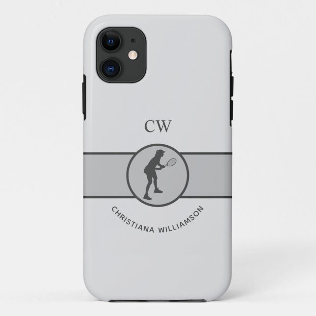 Personalized Tennis Player Tennis Girl Custom Gift Case-Mate iPhone Case (Back)