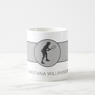 Personalized Tennis Player Tennis Girl Custom Gift Coffee Mug