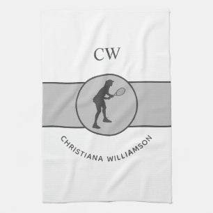 Personalized Tennis Player Tennis Girl Custom Gift Kitchen Towel