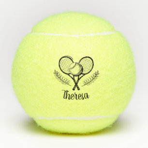 Personalized Tennis Racket and Ball Tennis Balls