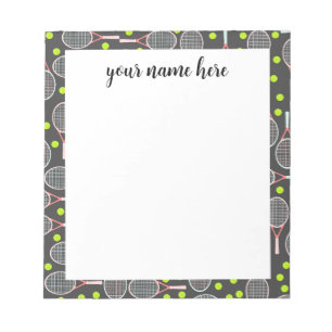 Personalized Tennis Racket Notepad