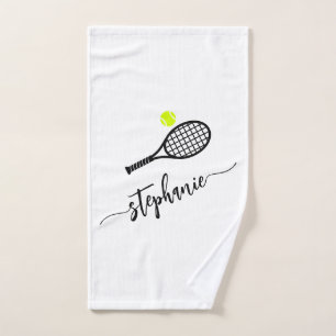 Personalized Tennis Script Name Hand Towel