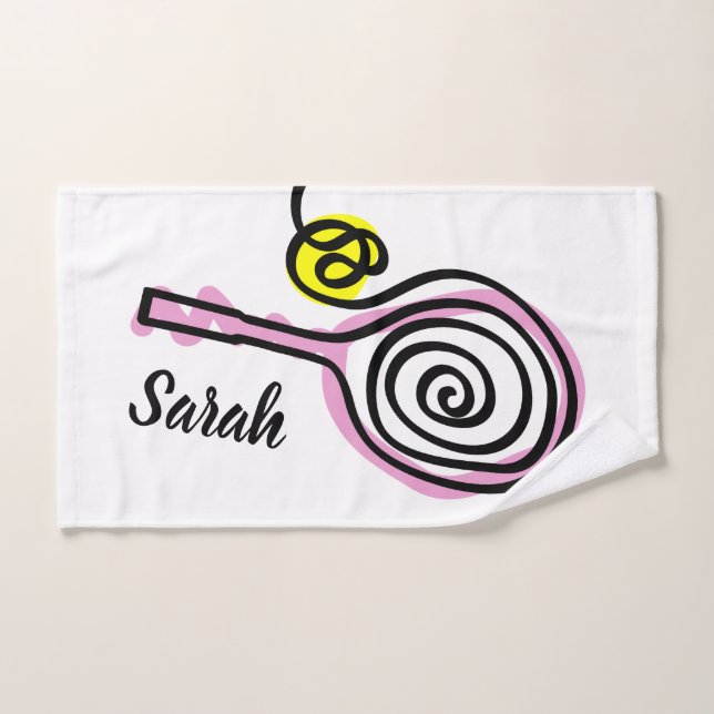 Personalized tennis sports hand towel for players (Hand Towel)