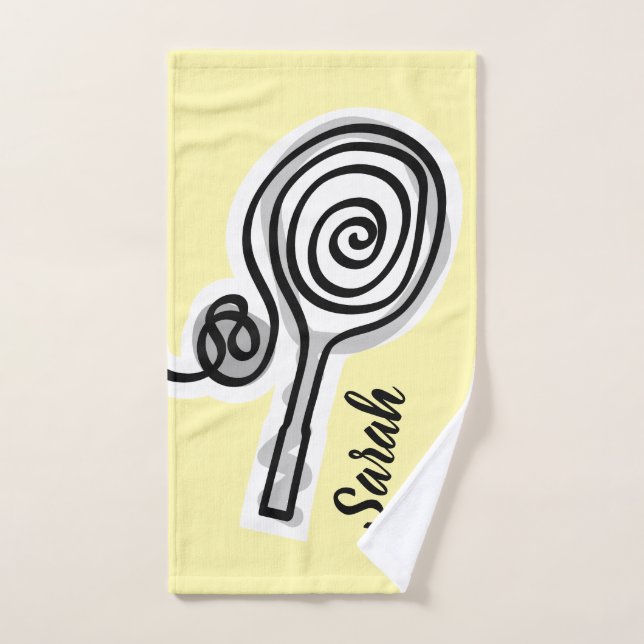 Personalized tennis sports hand towel for players (Hand Towel)