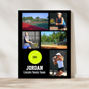 Personalized Tennis Team Photo Collage Name School Poster