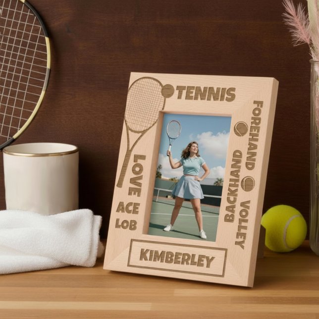 Personalized Tennis Terms Racket Ball Etched Frames (Creator Uploaded)