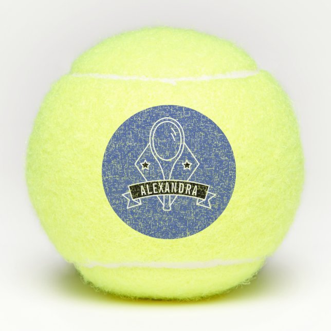 Personalized Tennis Themed Racquet Custom Name  Tennis Balls (Front)