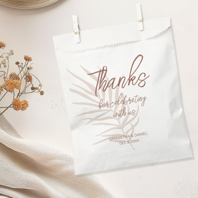 Personalized Terracotta Boho Wedding Favour Bag (Personalized Boho Wedding Favor Bag)