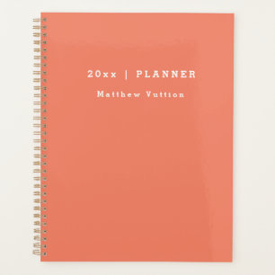 Personalized Terracotta Weekly Monthly Planner