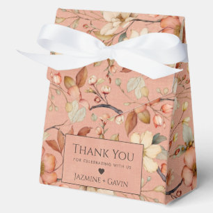 Personalized Terracotta Wildflower Baby Shower Favor Box