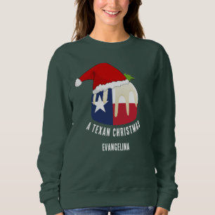 Personalized TEXAN CHRISTMAS Pudding Sweatshirt