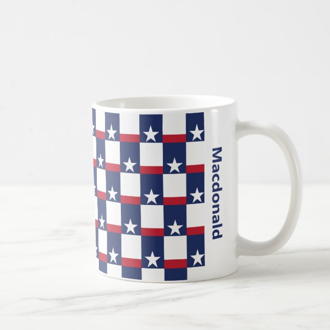 Personalized TEXAS FLAG Coffee Mug (Right)