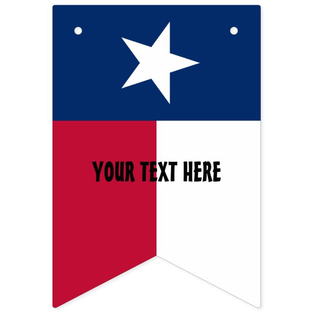 Personalized Texas state flag party bunting banner (First Flag)