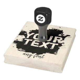 Personalized text and image rubber stamp