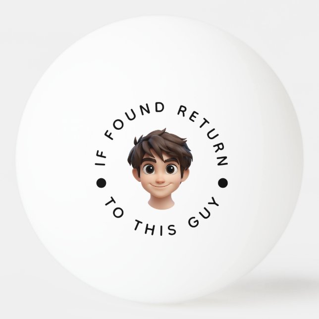 Personalized Text and Name  Ping Pong Ball (Front)