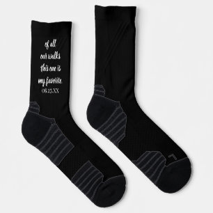 Personalized Text And Name Simple Wedding Groom Socks
