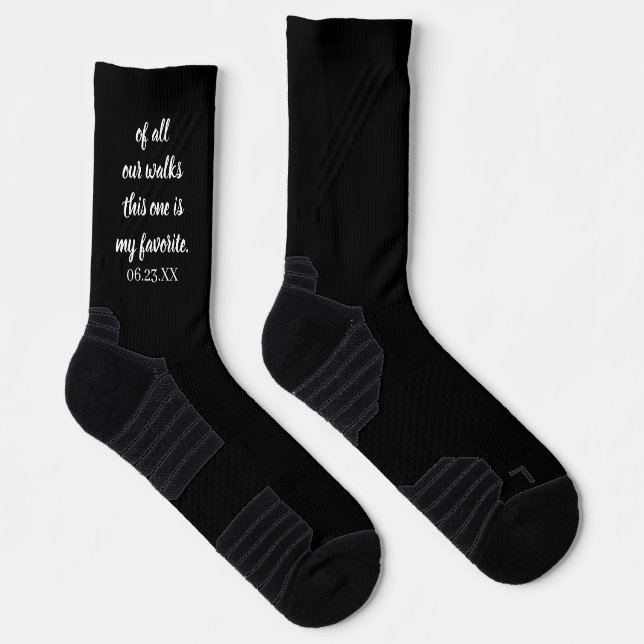 Personalized Text And Name Simple Wedding Groom  Socks (Right)