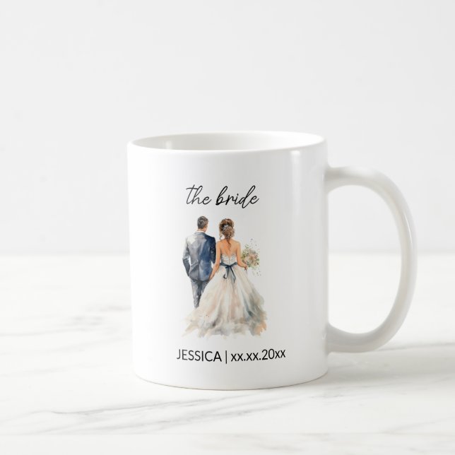 Personalized text and name Wedding  Coffee Mug (Right)