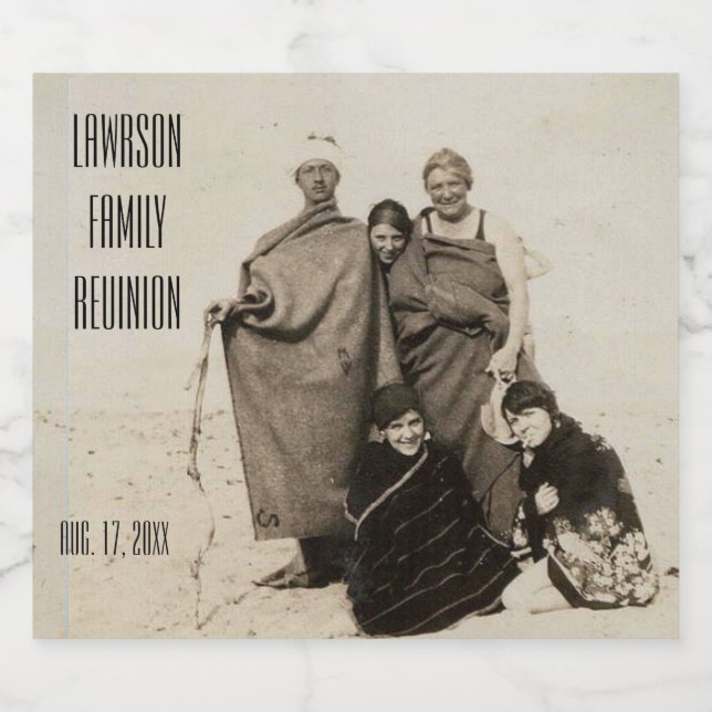 Personalized Text and Photo Beer Bottle Label (Single Label)