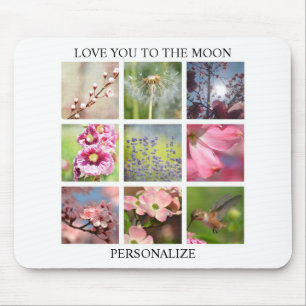 Personalized Text and Photo Collage Mouse Pad