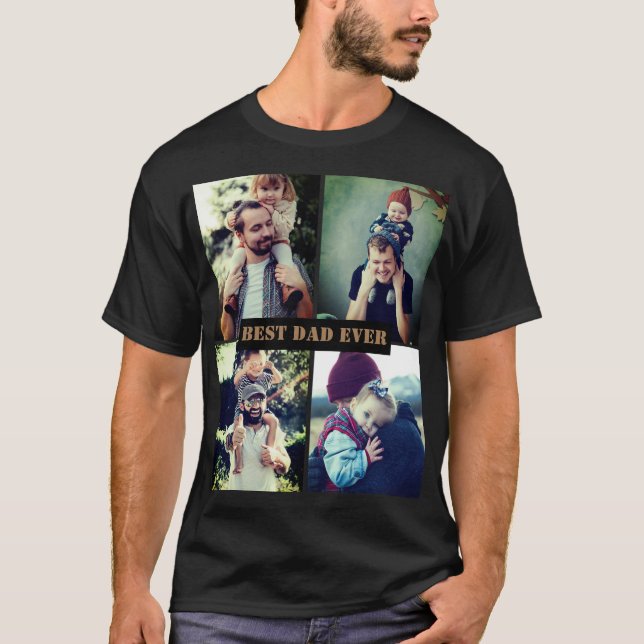 Personalized text and photo x4 T-Shirt (Front)