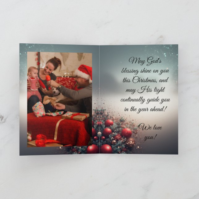 Personalized, Text and Picture Christmas Card (Inside)