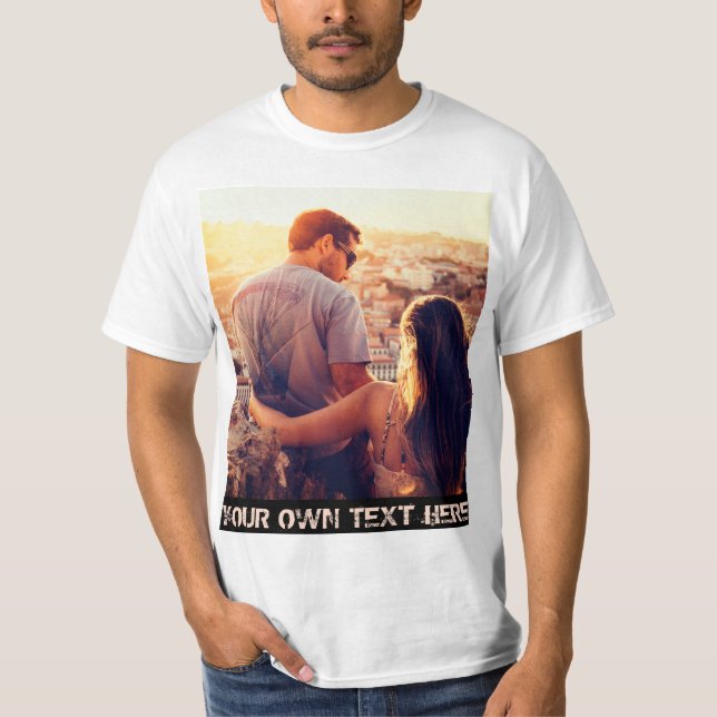 personalized text and vertical picture T-Shirt (Front)