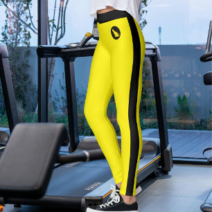 Personalized Text Cat Lover Pet Mom Yellow Black Leggings