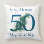 Personalized text classy 50th Birthday 50 Pillows<br><div class="desc">Personalized text custom 50th Birthday 50 Pillows</div>