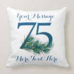 Personalized text classy 75th Birthday 75 Pillows<br><div class="desc">Personalized text custom 75th Birthday 75 Pillows</div>