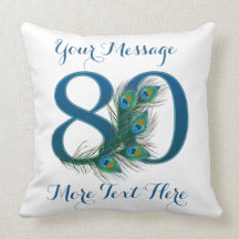 Personalized text custom 80th Birthday 80 Pillows